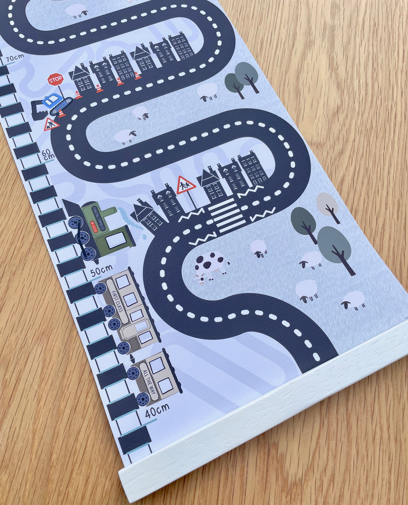 Personalised Adventure Road Map Canvas Height Chart