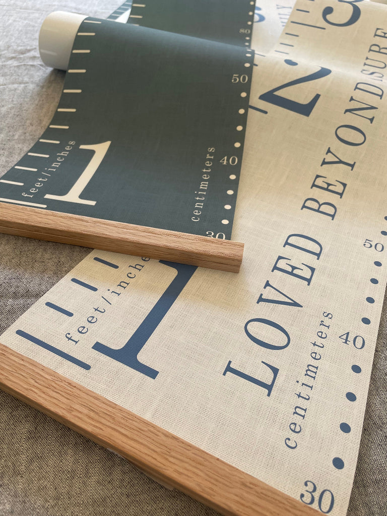 Personalised 6ft Family Ruler Canvas Height Chart