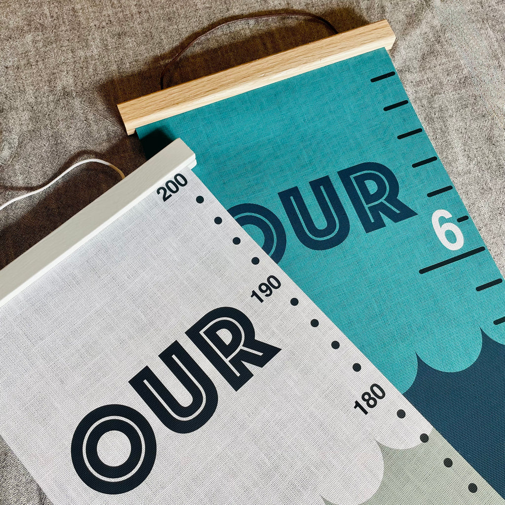 Personalised 'Our Family Rules!' Canvas Height Chart